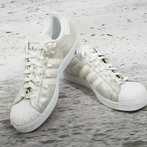 adidas Other - Adidas Silver Clam Shell Sneakers